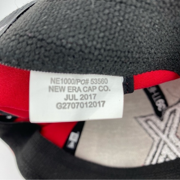 New Era 39Thirty Red X Hat Med/Large Stretch Fit Cotton Spandex Ballcap - Picture 6 of 10